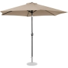 Parasol ogrodowy okrągły duży uchylny z korbką śr. 300 cm kremowy