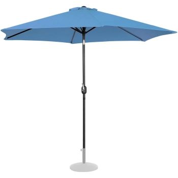 Parasol ogrodowy okrągły duży uchylny z korbką śr. 300 cm niebieski