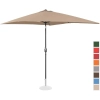 Parasol ogrodowy prostokątny uchylny z korbką 200 x 300 cm szarobrązowy