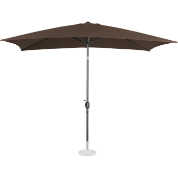 Parasol ogrodowy prostokątny uchylny z korbką 200 x 300 cm brązowy