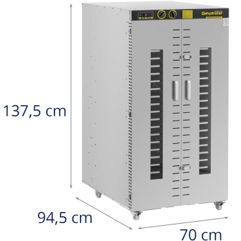 Suszarka przemysłowa do żywności ziół owoców 24 ruszty 40-90 C 5850 W