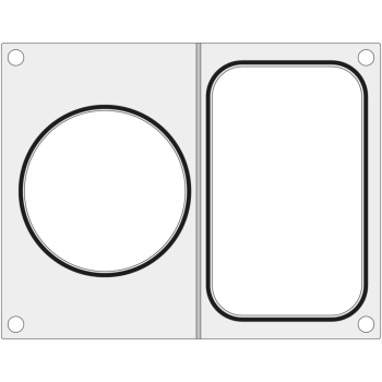 Matryca do zgrzewarek MCS na tackę bez podziału 178x113 mm + pojemnik śr. 115 mm - Hendi 805527