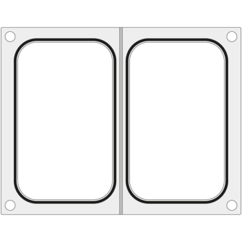 Matryca forma do zgrzewarki MANUPACK 190 na dwie tacki pojemniki 178x113 mm - Hendi 805688