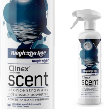 Skoncentrowany odświeżacz powietrza rozpylany na powierzchnie CLINEX Scent - Magiczna Noc 500ML