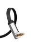 Płaski kabel przewód audio AUX 3.5mm mini jack 1m srebrny