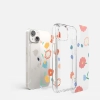 Pancerne etui pokrowiec z żelową ramką iPhone 14 Plus Fusion Design Floral przezroczysty