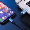 Kabel przewód w oplocie USB - USB-C Quick Charge 3.0 3A 0.5m szary