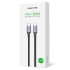 Kabel przewód USB-C Power Delivery 100W Quick Charge FCP 5A 3m szary