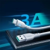 Kabel przewód ze wskaźnikiem LED USB - USB-C 3A 2m biały