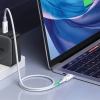 Kabel przewód USB-C USB4 40Gbps 8K 60Hz PD 100W 80cm biały