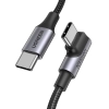 Kabel przewód kątowy USB-C PD QC 100W 5A 1m czarny