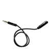 Przedłużacz przewód AUX do słuchawek z mikrofonem 3,5 mm mini jack 4 polowy black