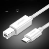 Kabel przewód do drukarki USB-C - USB-B 480Mb/s 1m biały