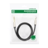 Kabel przewód przejściówka audio TRS mini jack 3.5mm - jack 6.35mm 2m szary