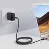 Kabel przewód w oplocie USB-C 100W 20V 5A 2m czarny