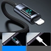 Kabel do iPhone z wyświetlaczem LED Lightning - USB-A 2.4A 1.2m czarny