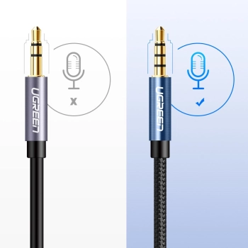 Przewód kabel przedłużacz do słuchawek AUX 3.5mm mini jack 3m srebrny