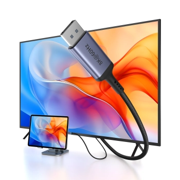 Kabel jednokierunkowy USB-C do DisplayPort 1.4 HD 8K 60Hz 2m czarny