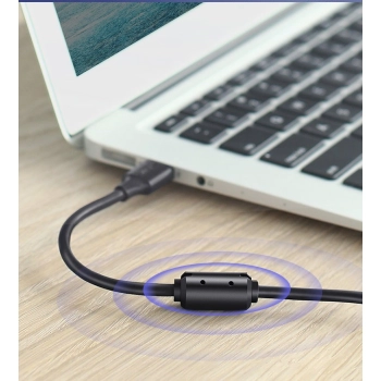 Kabel przewód do drukarki USB 2.0 - USB-B 1.5m czarny