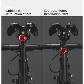 Lampa rowerowa tylna czerwona system STOP cztery tryby pracy