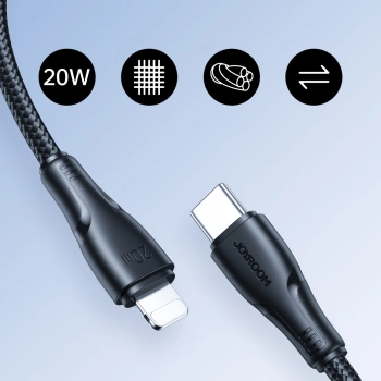 Przewód kabel iPhone Surpass Series USB-C - Lightning 20W 1.2m czarny