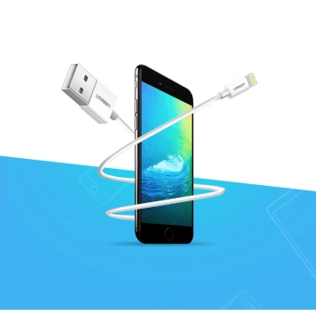 Kabel przewód do iPhone USB - Lightning MFI 2m 2.4A biały