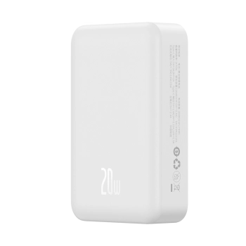 Powerbank Magnetic Mini 20000 mAh 20W + kabel USB-C biały