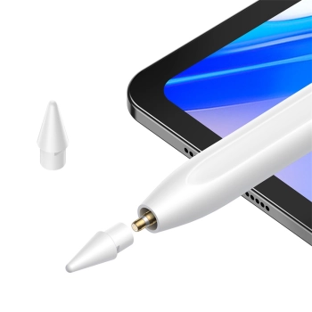 Rysik stylus do iPad z aktywną wymienną końcówką Smooth Writing 2 z kablem USB-C biały