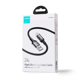 Kabel przewód do iPhone A10 Series USB - Lightning 2.4A 1.2m czarny