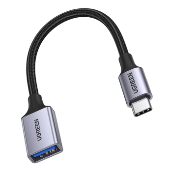 Przejściówka adapter z kabla przewodu USB na USB-C OTG 15cm czarny