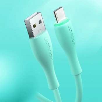 Kabel przewód silikonowy miękki USB - USB-C 3A 1m biały