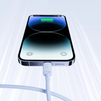 Kabel przewód do iPhone USB-A - Lightning 2.4A 1.2m niebieski