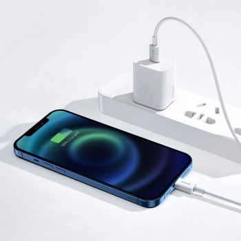 Kabel przewód do iPhone USB Typ C - Lightning Power Delivery 20W 1m biały