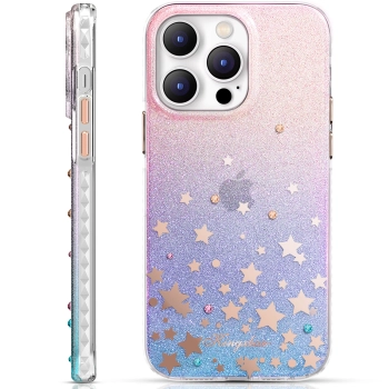 Etui pokrowiec w gwiazdki iPhone 14 Pro Max Heart Star Series ZODIAC