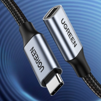 Wytrzymały przedłużacz kabla przewodu USB-C 3.1 10Gb/s 1m szary