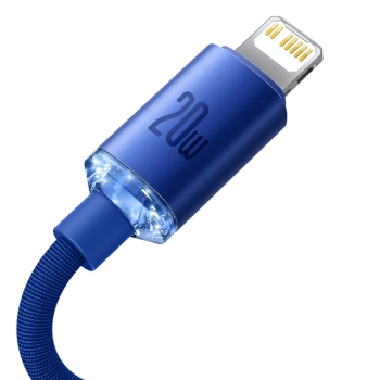 Kabel przewód do szybkiego ładowania i transferu danych USB-C Iphone Lightning 20W 1.2m niebieska