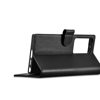 Etui skórzany pokrowiec portfel do Samsung Galaxy S23 Ultra Wallet Case czarne