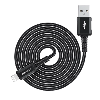 Kabel przewód MFI do iPhone USB - Lightning 2.4A 1.8m czarny