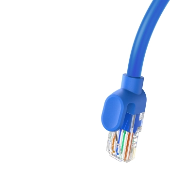 Kabel przewód sieciowy Ethernet Cat 6 RJ-45 1000Mb/s skrętka 1m niebieski