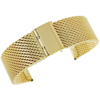 Bransoleta - Siatka Mesh Gold PVD 22 mm gr. 2,2 mm