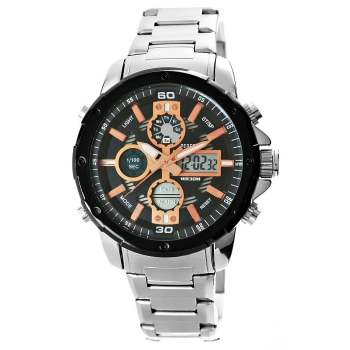 Zegarek Męski Perfect A8026B-1 Dual Time Iluminacja i Fluorescencja