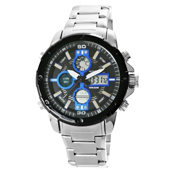 Zegarek Męski Perfect A8026B-3 Dual Time Iluminacja i Fluorescencja