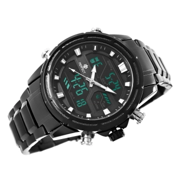 Zegarek Męski Perfect A8027-4 Dual Time Iluminacja