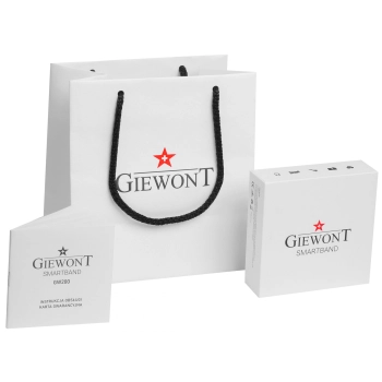 Smartband Giewont Fit&GO Duo GW200-1 - Black + Pasek Alert Red