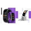 Smartband Giewont Fit&GO Duo GW200-3 - Black + Pasek Flora Violet