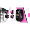 Smartband Giewont Fit&GO Duo GW200-4 - Black + Pasek Think Pink