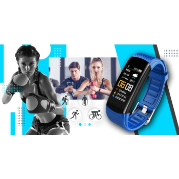 Smartband Giewont Fit&GO Duo GW200-7 - Black + Pasek Sky Blue