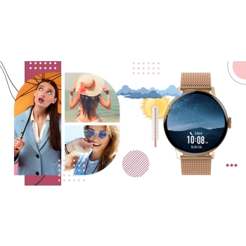 Smartwatch Giewont Supernova SmartCall GW330-1 Rose Gold Shine/Powder Pink