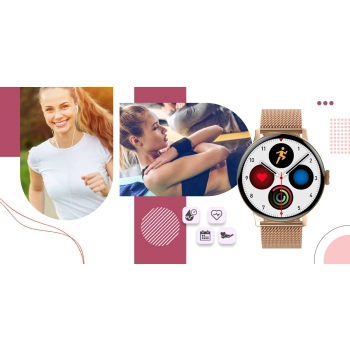 Smartwatch Giewont Supernova SmartCall GW330-1 Rose Gold Shine/Powder Pink