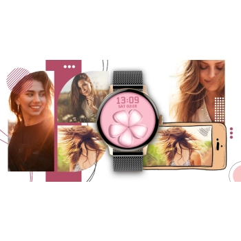 Smartwatch Giewont Supernova SmartCall GW330-4 Black Shine/Powder Pink